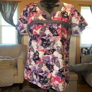 Wonderflex Scrub Top, Sz Medium